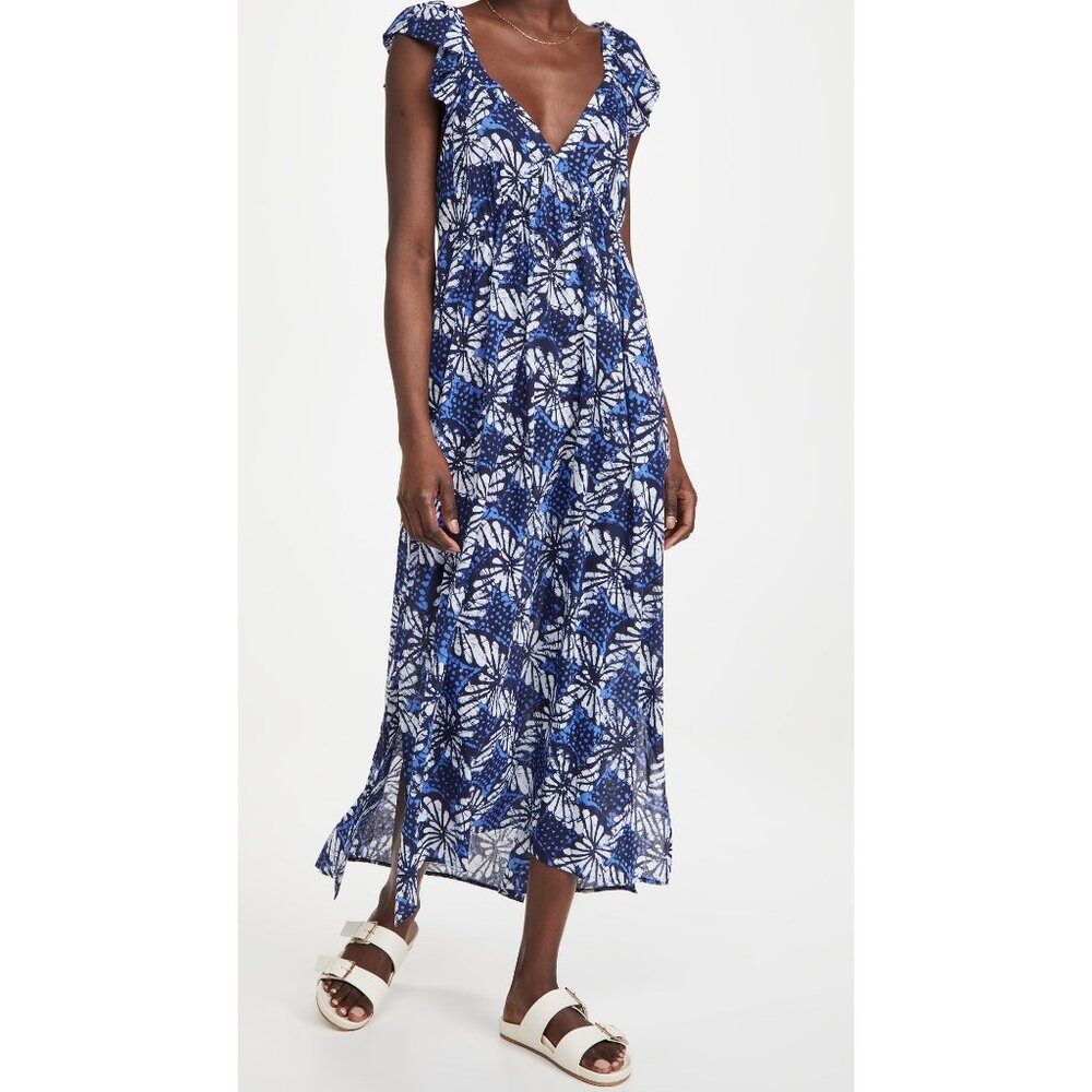 XiRENA Blue and White Floral Maxi Dress